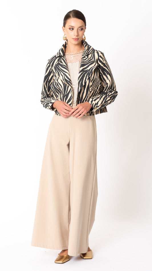Giacca suede fantasia animalier