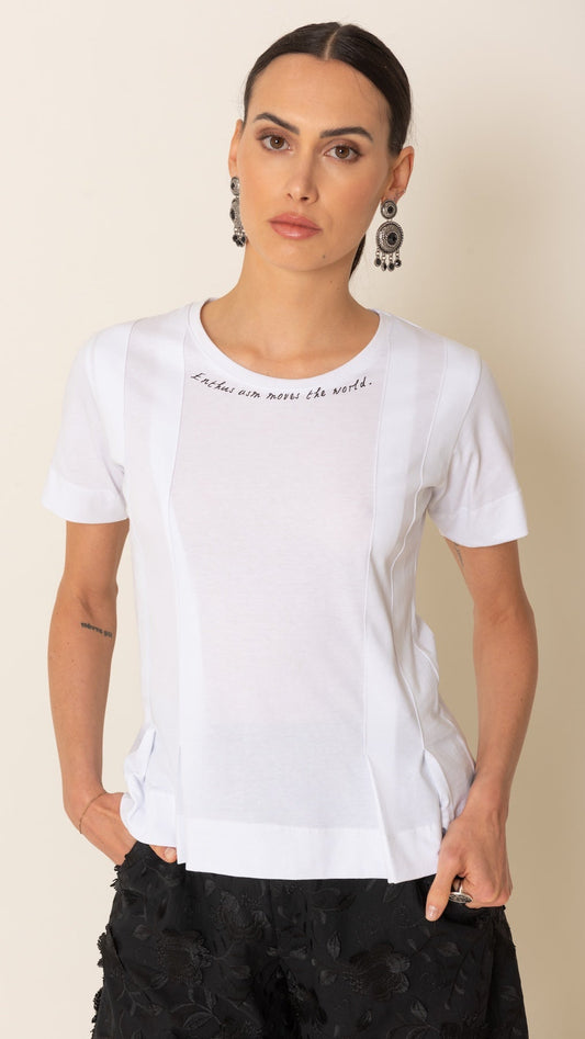 T-shirt con scritta girocollo
