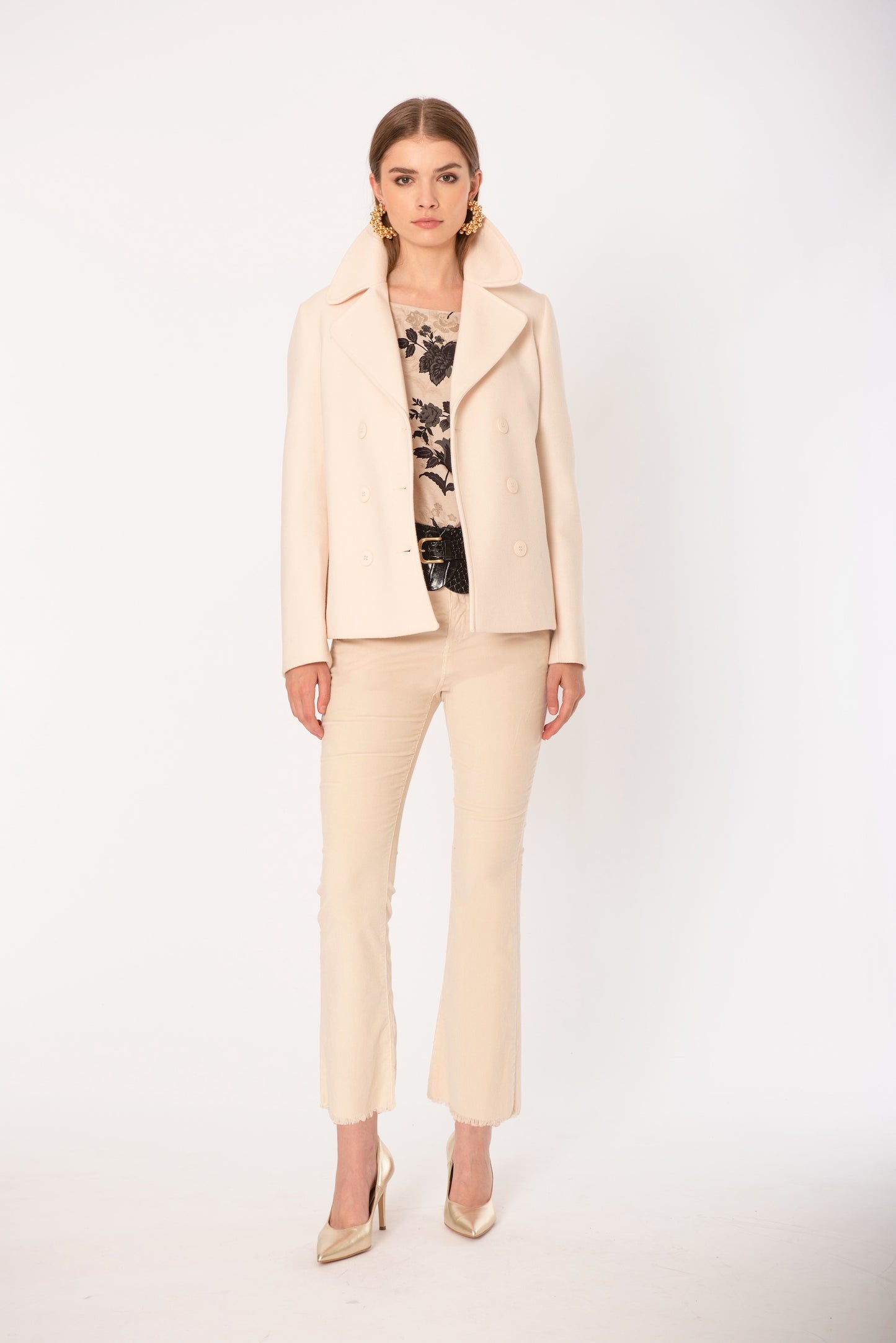 Blusa fantasia rose con spille