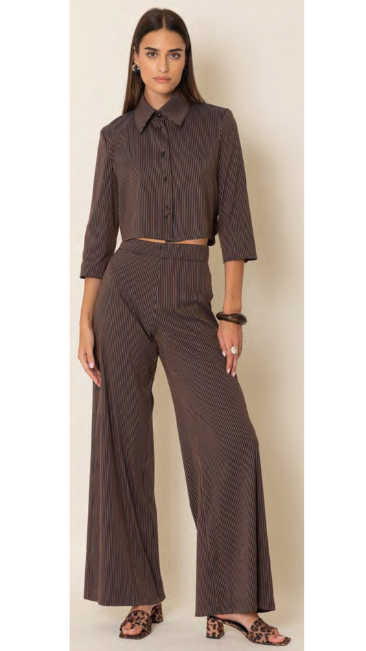 Pantalone gessato a palazzo