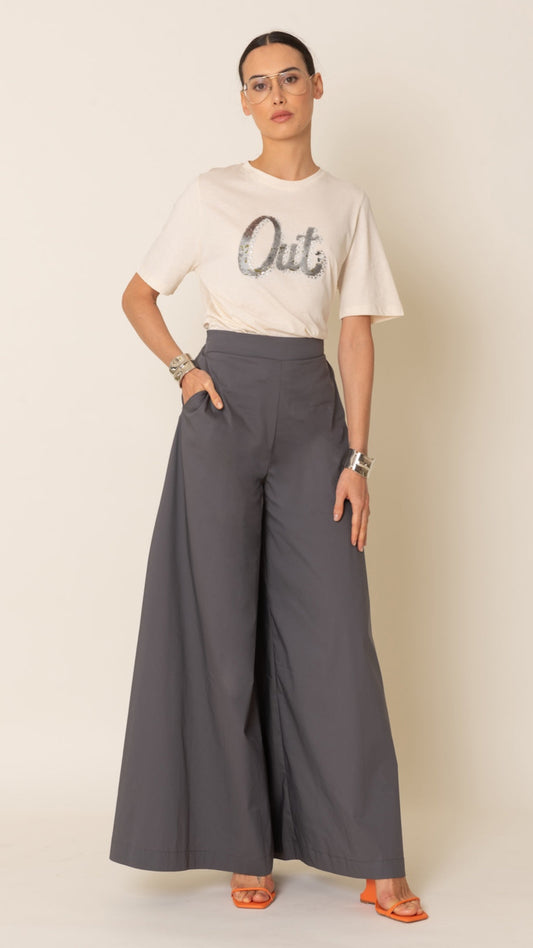 Pantalone palazzo in cotone - 2 colori