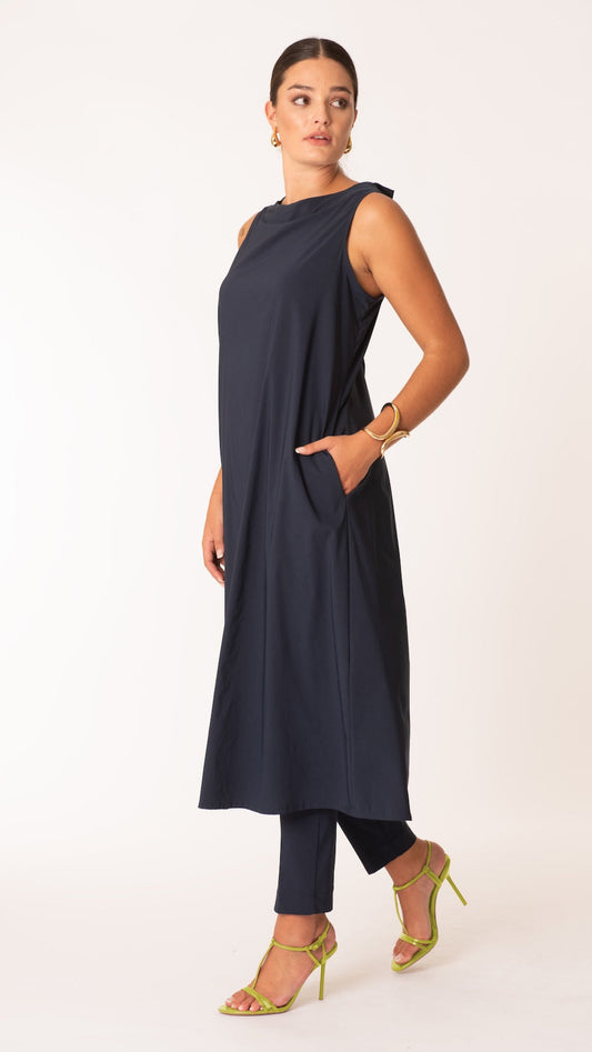 Abito smanicato viscosa - Curvy