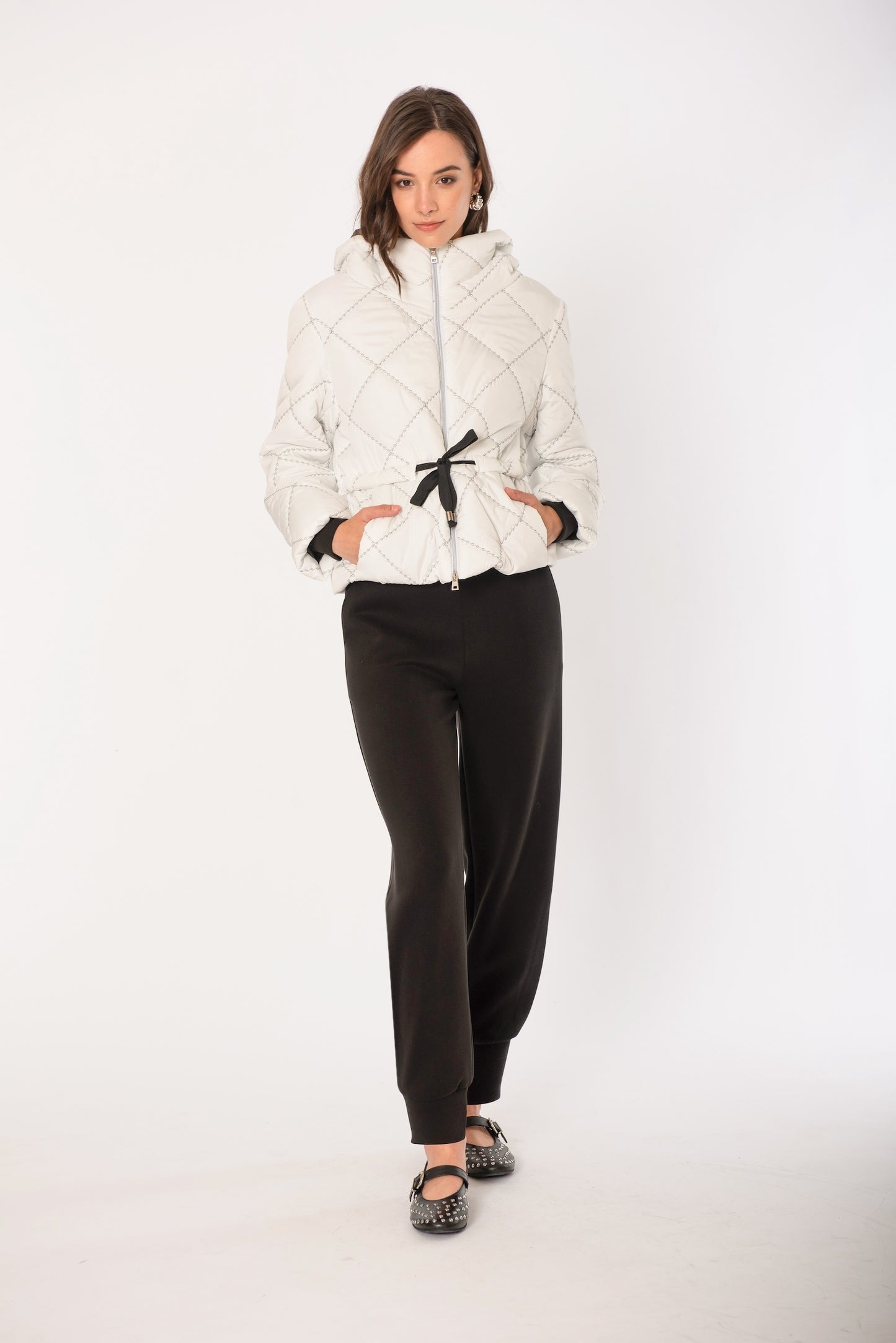Pantalone nero polsino