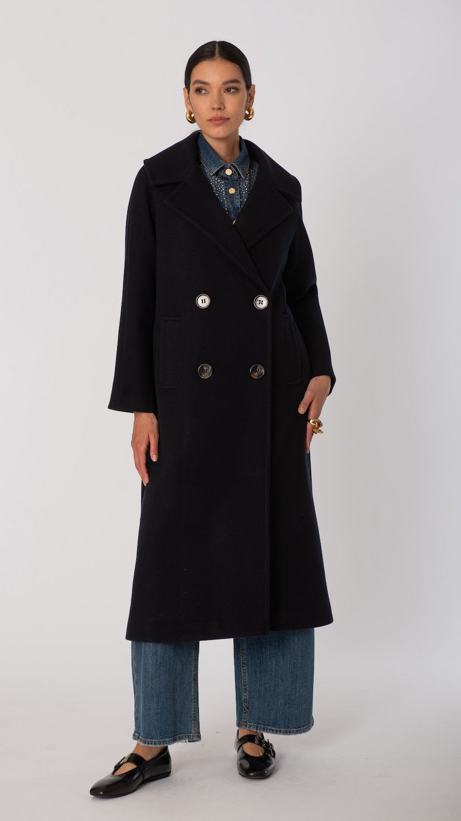 Cappotto lungo doppiopetto